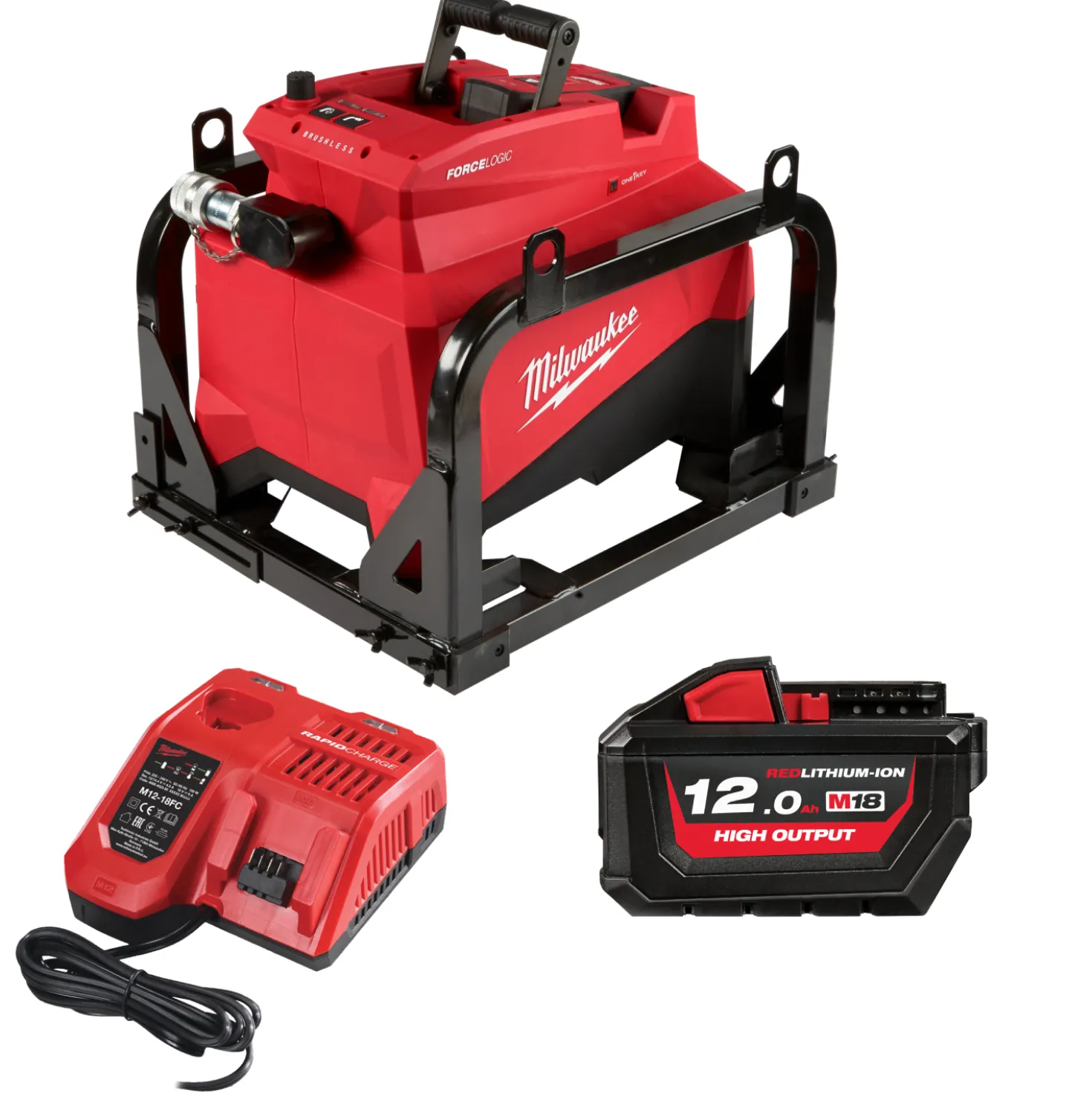 Milwaukee M18 HUP700-121 18V Li-ion accu Hydraulische pomp set (1x 12.0Ah accu)