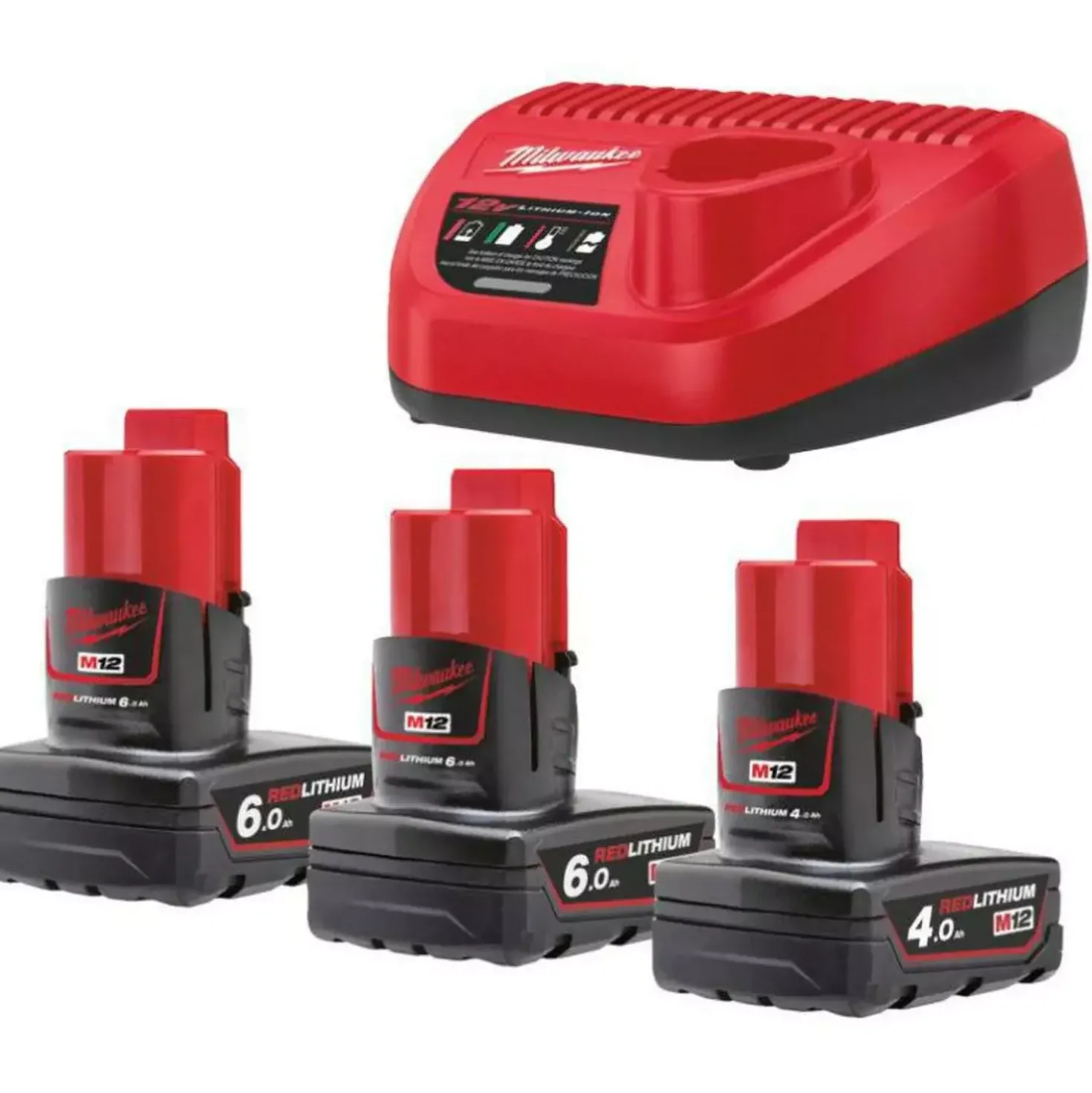Milwaukee M12 NRG01-643 Accu set 12V 4.0 / 6.0Ah - 4932492932