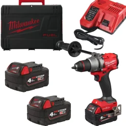 Milwaukee M18 ONEDD3-502X 18V Li-ion accu Schroefboormachine set (2x 5Ah accu) in HD box - 158Nm