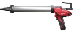 Milwaukee M12 PCG/600A-201B 12V Li-Ion Accu lijm- en kitspuit set (1x 2.0Ah accu) incl. worsthouder in tas