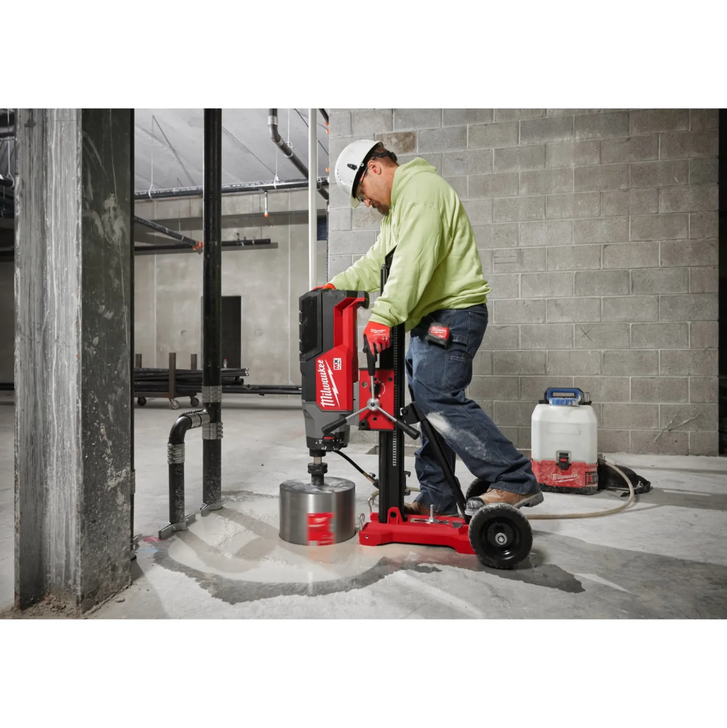 Milwaukee MXF DCD350KIT-122 MX Fuel accu diamant boormachine set (2x 12.0Ah accu) incl. boorstandaard - 350mm
