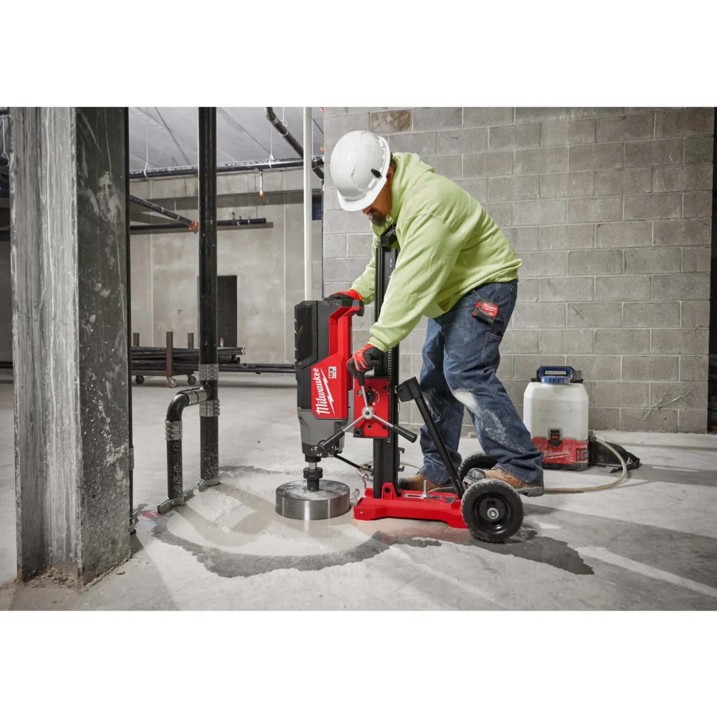 Milwaukee MXF DCD350KIT-122 MX Fuel accu diamant boormachine set (2x 12.0Ah accu) incl. boorstandaard - 350mm