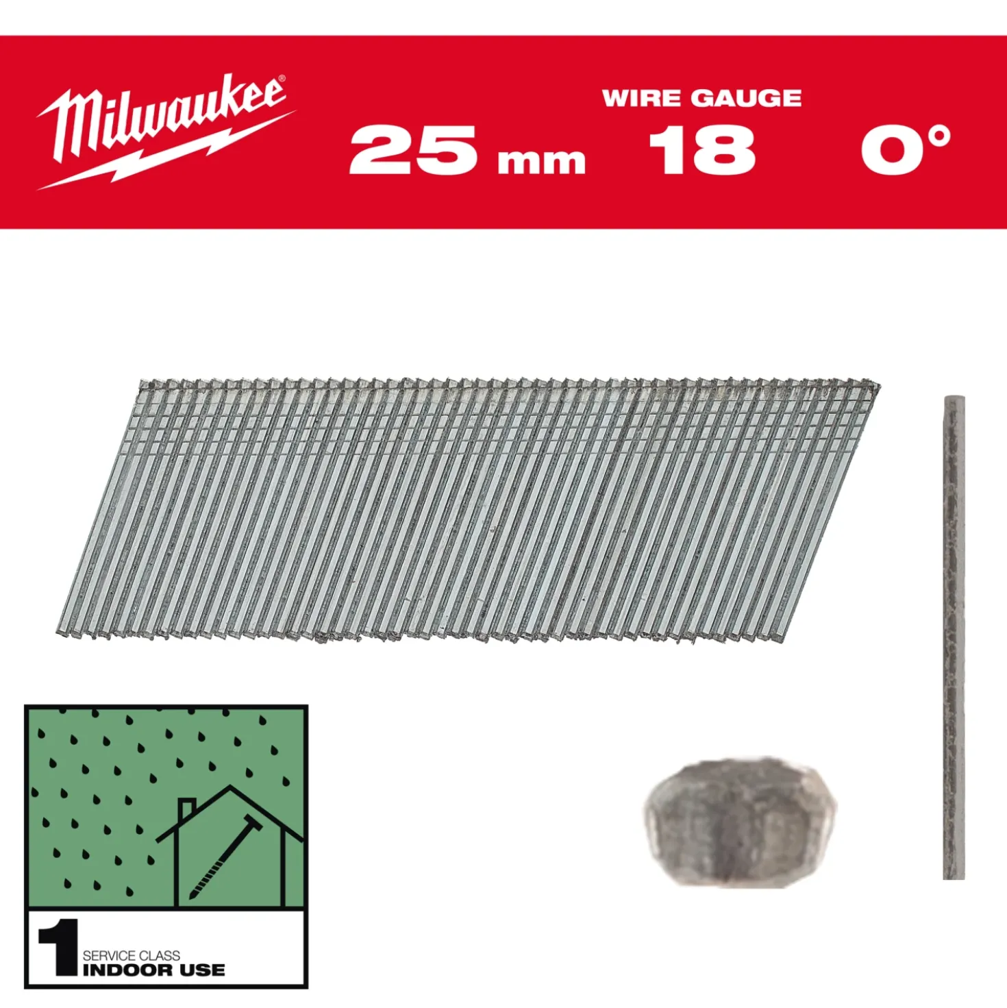 Milwaukee 4932492551 Nagels brad 18G/25mm/RC/G/SC1-5kpc