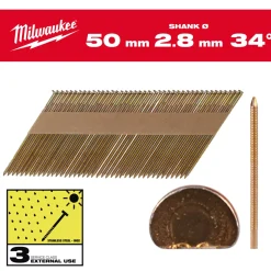 Milwaukee 4932492613 Nagels D-kop 34 50mm/RS/HDG/SC3-2,2kpc