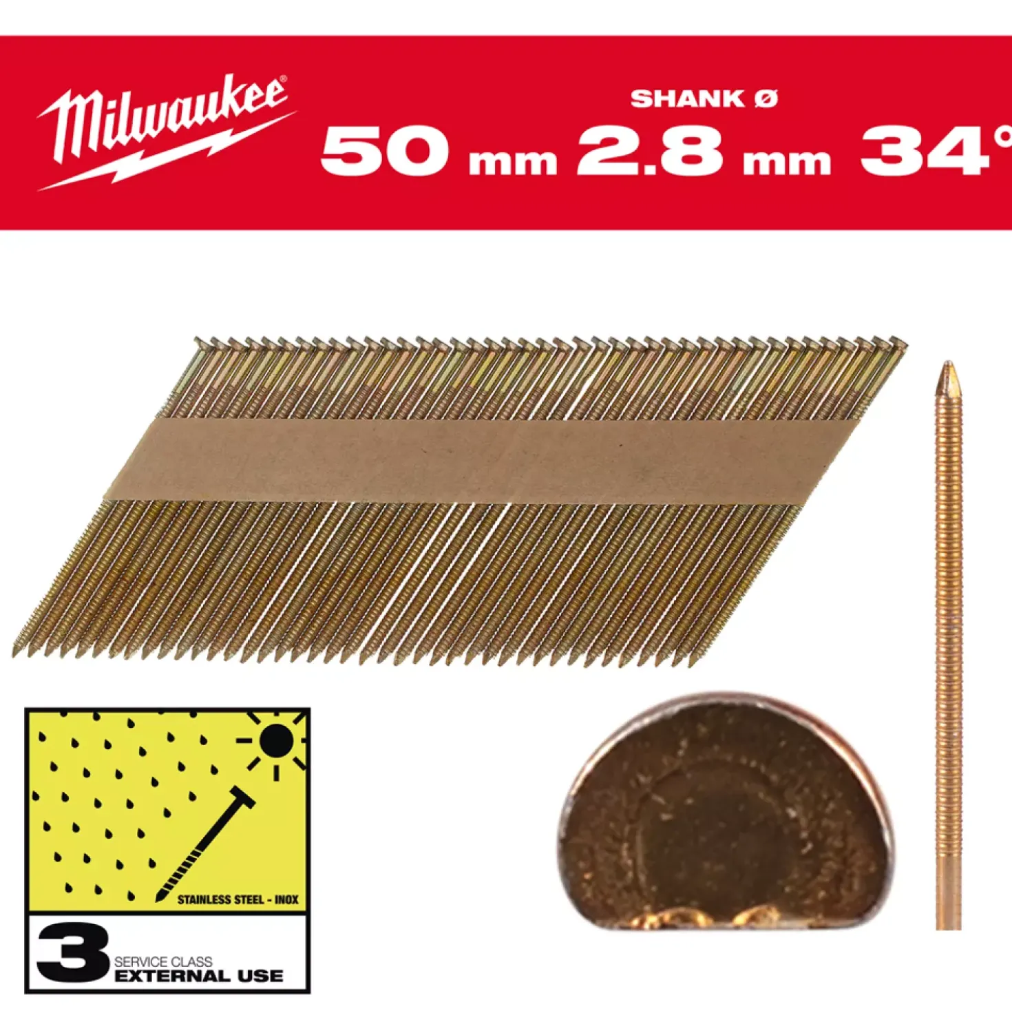 Milwaukee 4932492613 Nagels D-kop 34 50mm/RS/HDG/SC3-2,2kpc