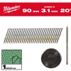 Milwaukee 4932492590 Nagels ronde kop 20 90mm/RS/B/SC1-1,750pc