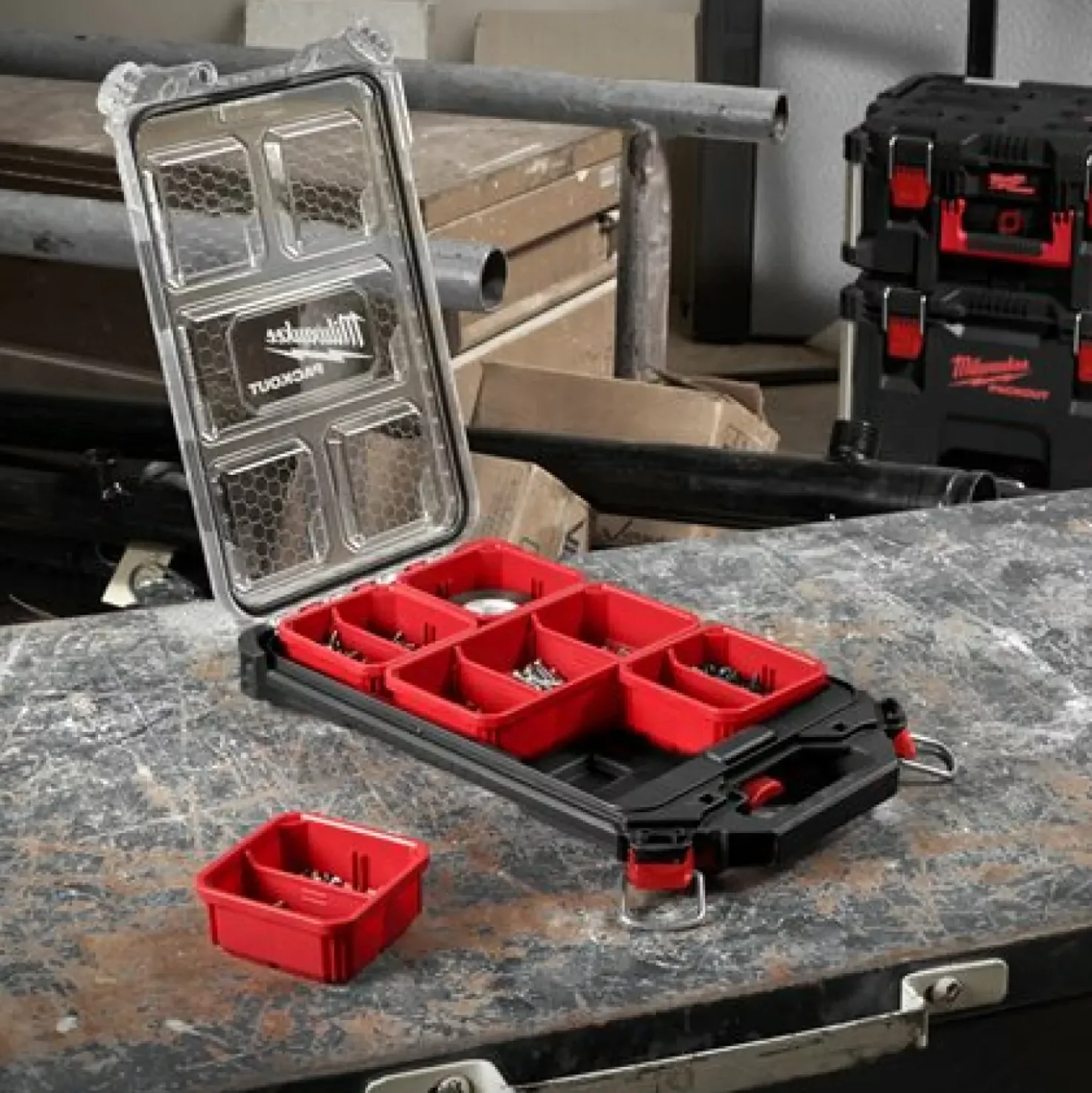 Milwaukee 4932471065 Packout Compact Slim Organizer - 250 x 380 x 65mm