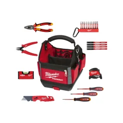 Milwaukee 4932500547 PACKOUT Gereedschapset in Tote Toolbag - 23-delig - voor elektriciens