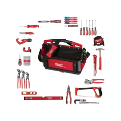 Milwaukee 4932501191 PACKOUT Gereedschapset in Tote Toolbag - 38-delig - voor loodgieters