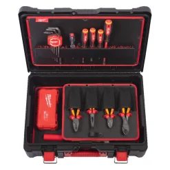 Milwaukee 4932499466 PACKOUT Gereedschapset in koffer - 62-delig - voor elektriciens