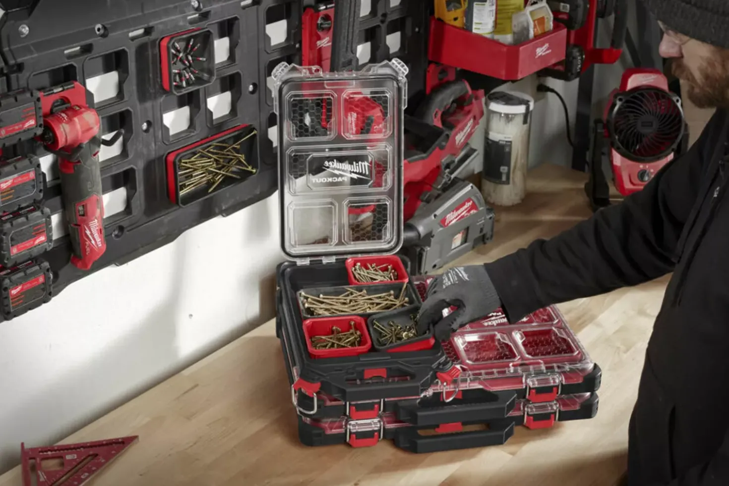 Milwaukee 4932493380 Packout magnetische bakjes 10x10 cm