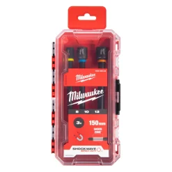 Milwaukee 4932499426 SHOCKWAVE 3-delige Magnetische Moeraanzetter set (8/10/13 x 150mm)