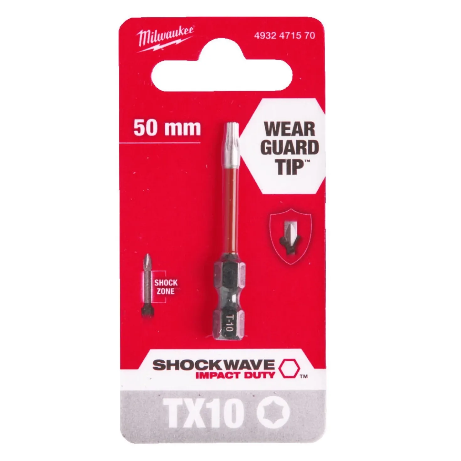 Milwaukee 4932471570 SHOCKWAVE Schroefbit - TX10 - 50mm