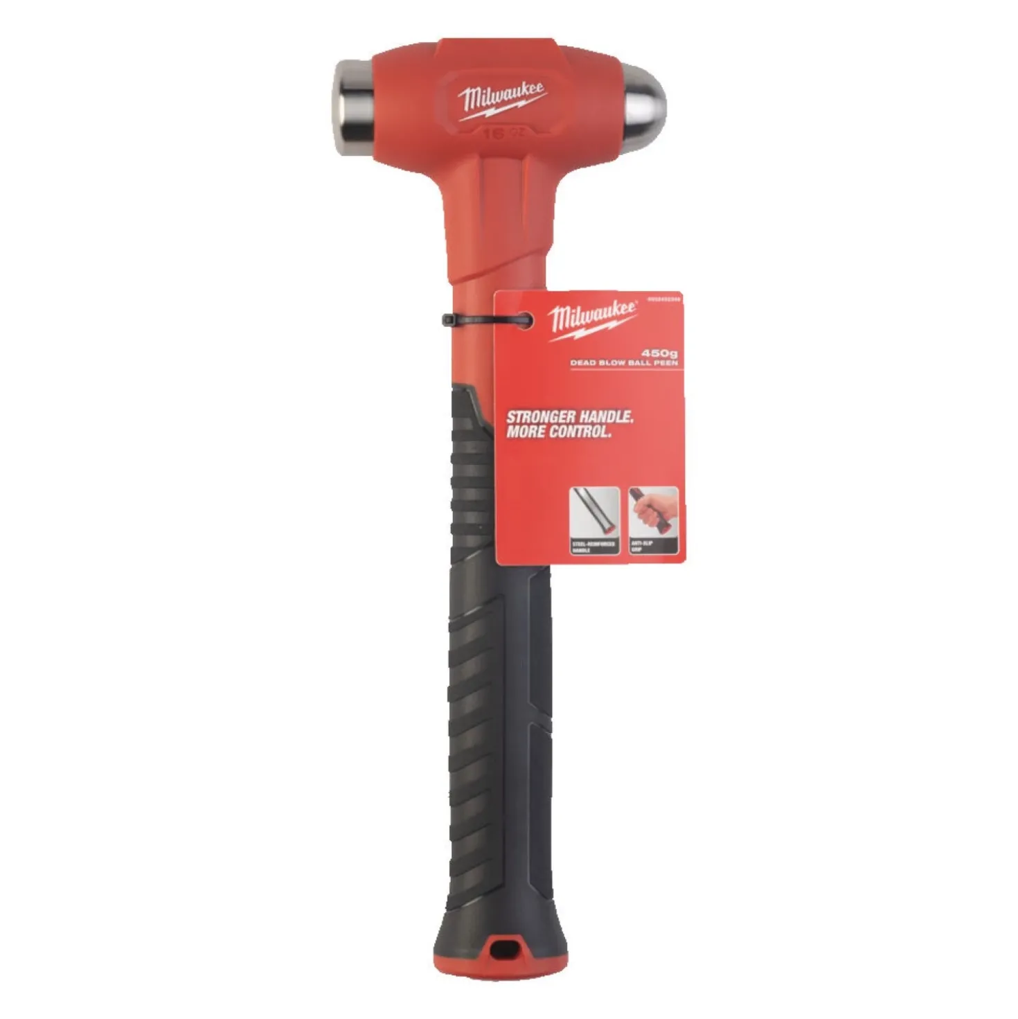 Milwaukee 4932492348 Terugslagvrije bolkophamer - fiberglas handgreep - 450 gram