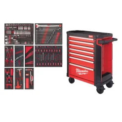 Milwaukee 4932498185 TOOLGUARD Stalen Gereedschapswagen gevuld - 206-delig - 7 laden - 30˝ / 78 cm