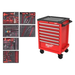 Milwaukee 4932500746 TOOLGUARD Stalen Gereedschapswagen gevuld - 337-delig - 7 laden - 27" / 69 cm