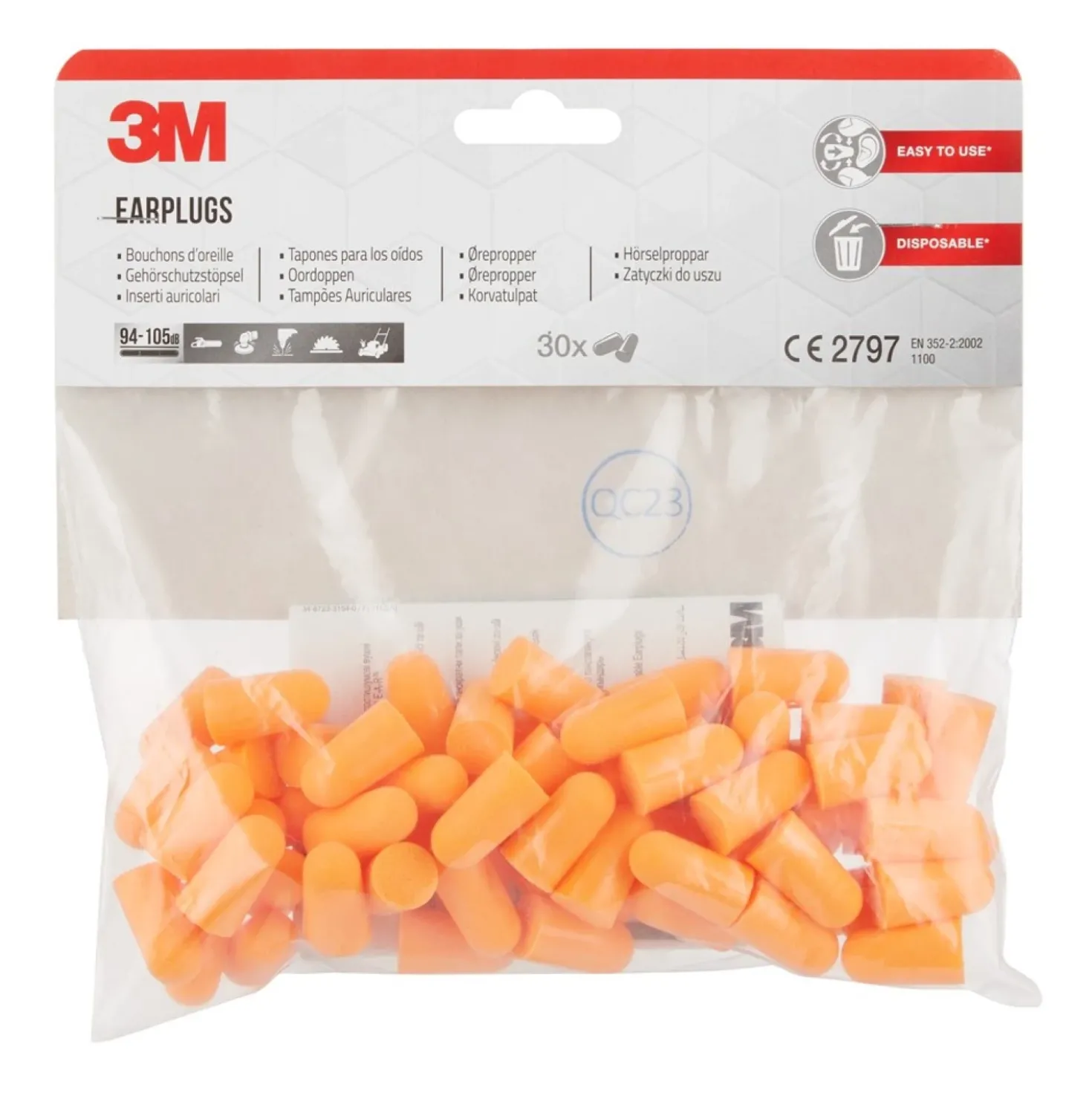 3M 1100-30 Oordoppen - SNR 35dB - 30 paar