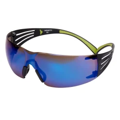 3M SF408AS-EU Secure Fit 400 Veiligheidsbril - Polycarbonaat - Blauw - Weerspiegelend