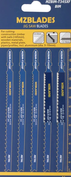 Multizaag MZBIM-T345XF Decoupeerzaagblad Staal - 5 stuks