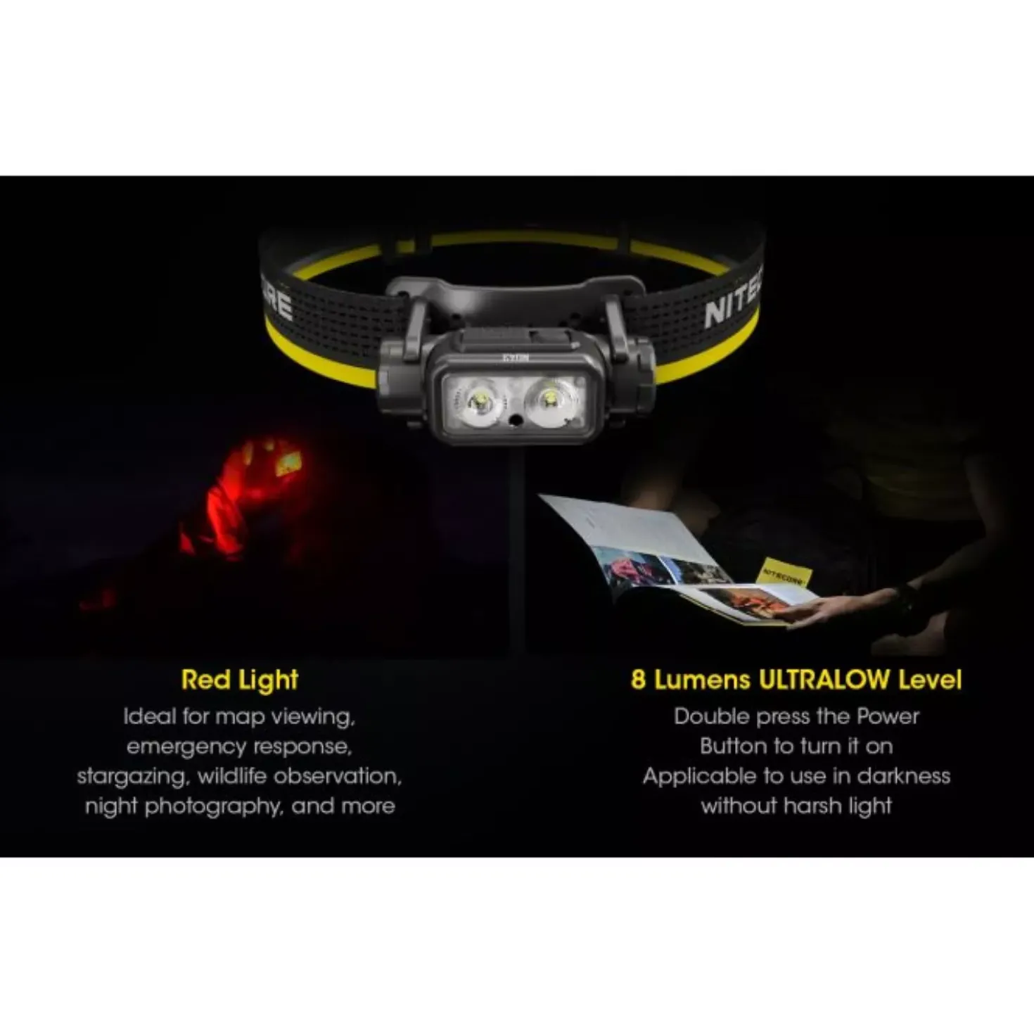 Nitecore NU43 Hoofdlamp - oplaadbaar - 1400Lm - IP68