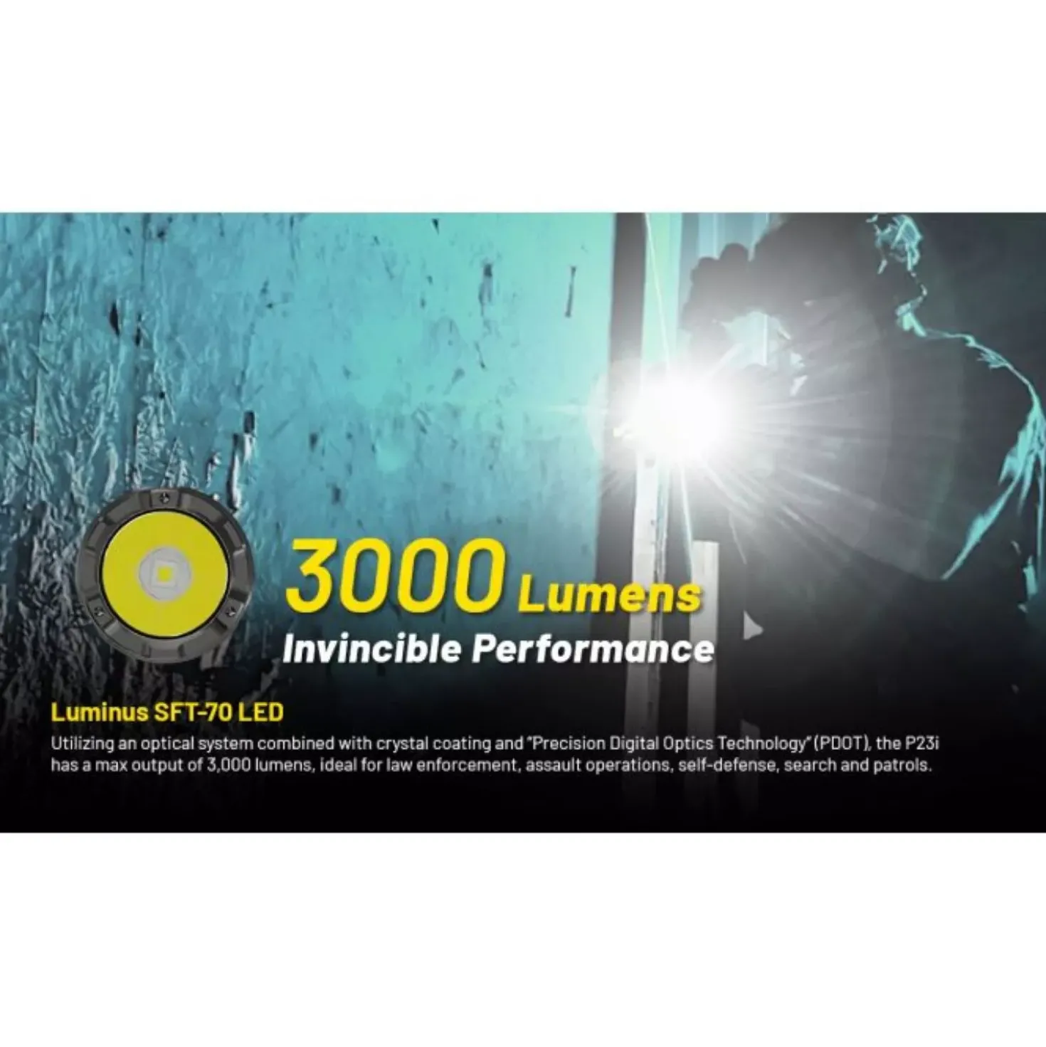 Nitecore P23i Zaklamp - 3000Lm - oplaadbaar