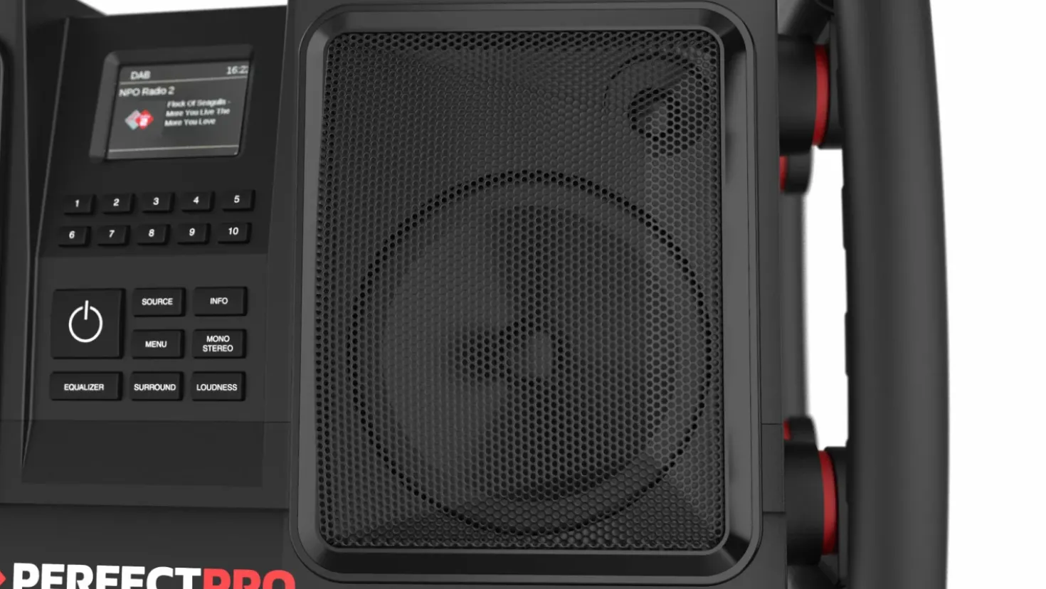 PerfectPro RB2 Rockbull Bouwradio - FM RDS / DAB+ - AUX-in - bluetooth - werkt op netstroom en batterij