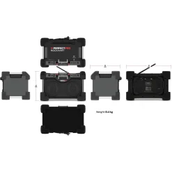 PerfectPro ROCKHART RH4 Bouwradio - FM RDS / DAB+ - AUX-in - bluetooth - oplaadbaar (ingebouwde lithium accu)
