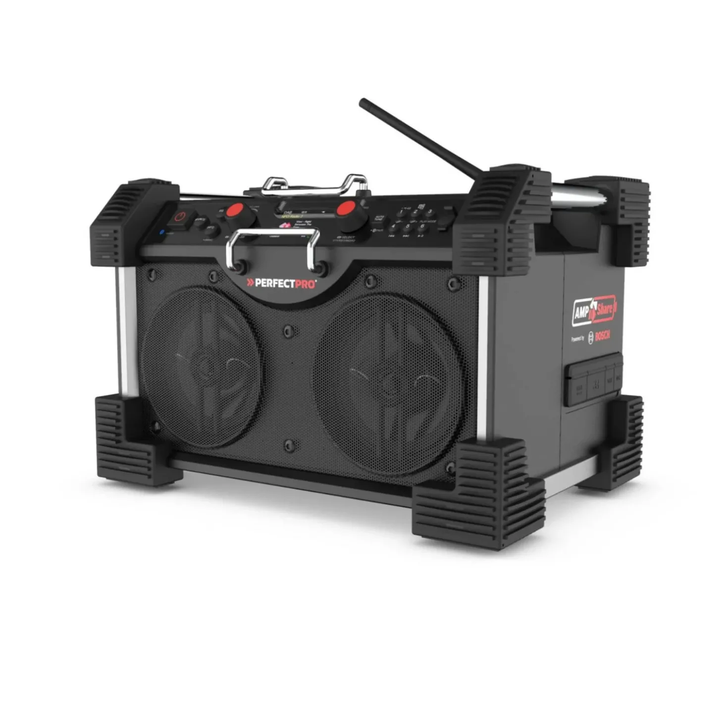 PerfectPro ROCKHART RH4 18V multi battery Bouwradio - FM RDS / DAB+ - AUX-in - bluetooth