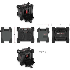 PerfectPro ROCKHART RH4 18V multi battery Bouwradio - FM RDS / DAB+ - AUX-in - bluetooth