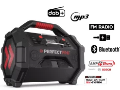 PerfectPro ROCKTAGON OCT-18V multi battery Bouwradio - FM RDS / DAB+ - AUX-in - bluetooth