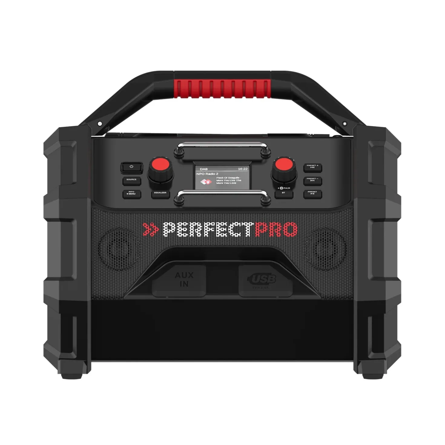 PerfectPro ROCKTAGON OCT-18V multi battery Bouwradio - FM RDS / DAB+ - AUX-in - bluetooth