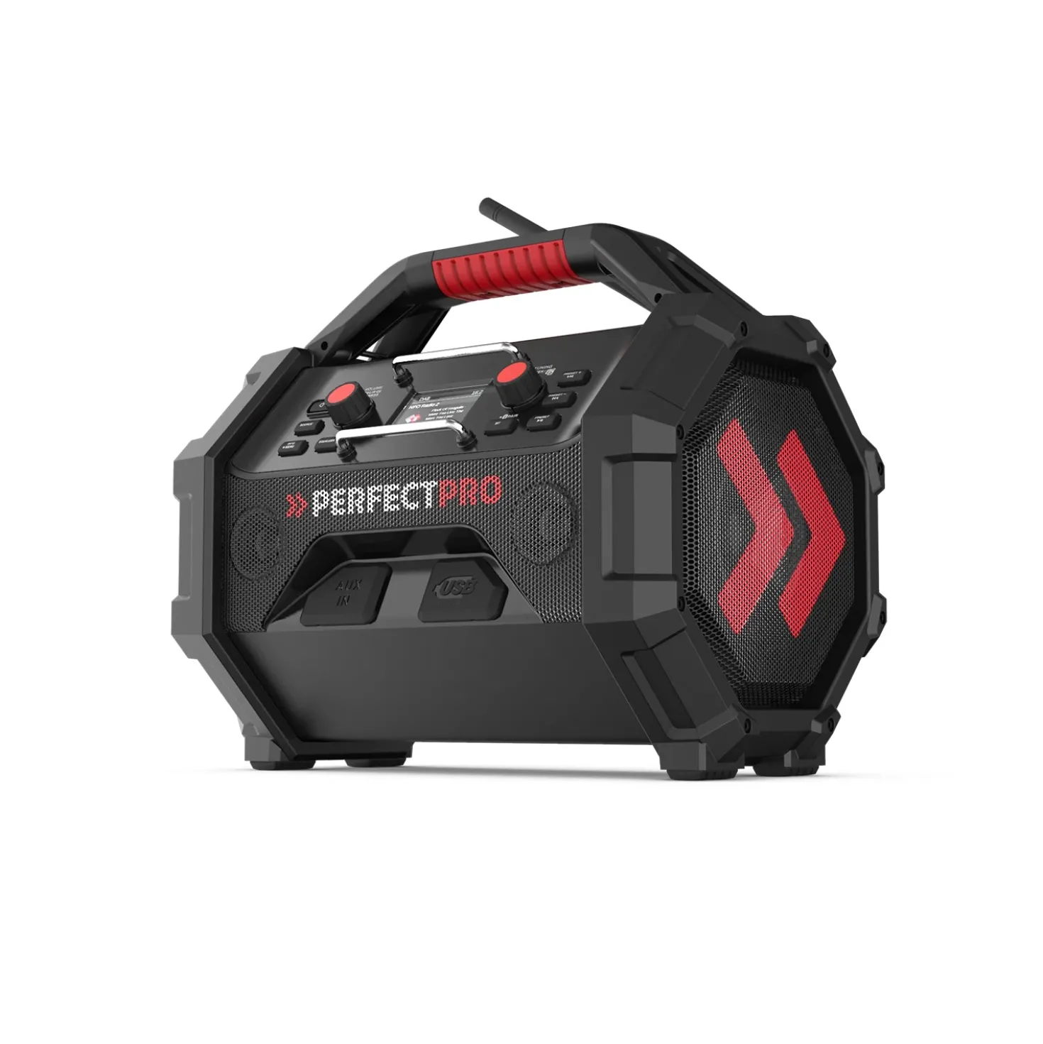 PerfectPro ROCKTAGON OCT-18V multi battery Bouwradio - FM RDS / DAB+ - AUX-in - bluetooth