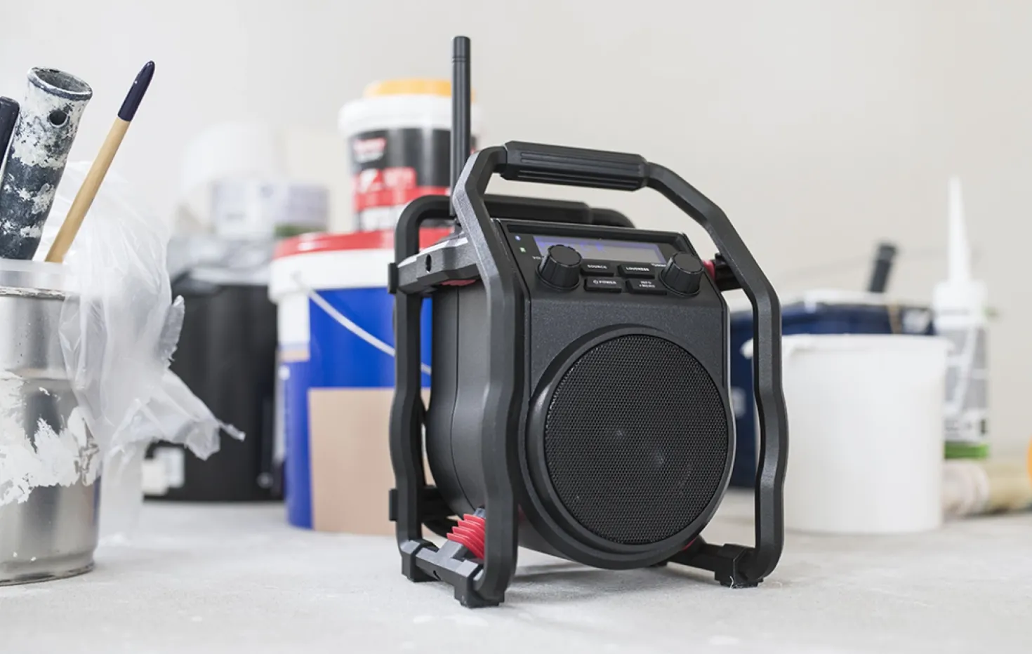 PerfectPro UBOX 400R2 Bouwradio - FM RDS / DAB+ - AUX-in - bluetooth - werkt op netstroom en batterij