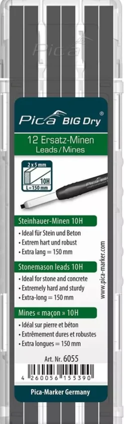 Pica 6055 BIG Dry Navulling - Steenpotlood 10H (12st)