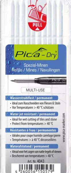 Pica 4043 Dry Navulling - Wit (10st)