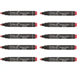 Pica 520/40 Permanent Marker - Rond - Rood - 1-4mm (10st)