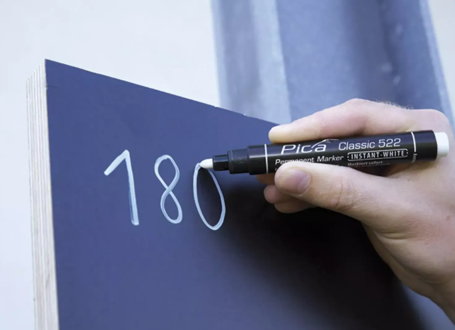 Pica PI52252 Classic Permanent Marker - Rond - Wit - 1-4mm
