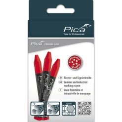 Pica 590/40 PRO Markeerkrijt - Rood - 12 x 120mm (12st)