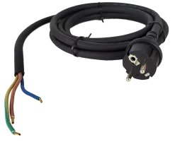 QwattPro 2511123 Aansluitkabel - 3G1,5 H07RN-F - Zwart - IP44 - 3m