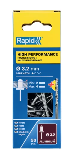 Rapid 5000383 Blindklinknagels incl. boor - Aluminium - 3,2x8mm (50st)