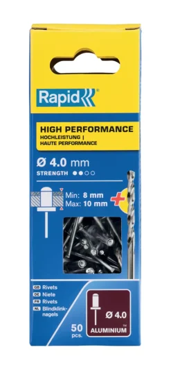 Rapid 5000385 Blindklinknagels incl. boor - Aluminium - 4x14mm (50st)