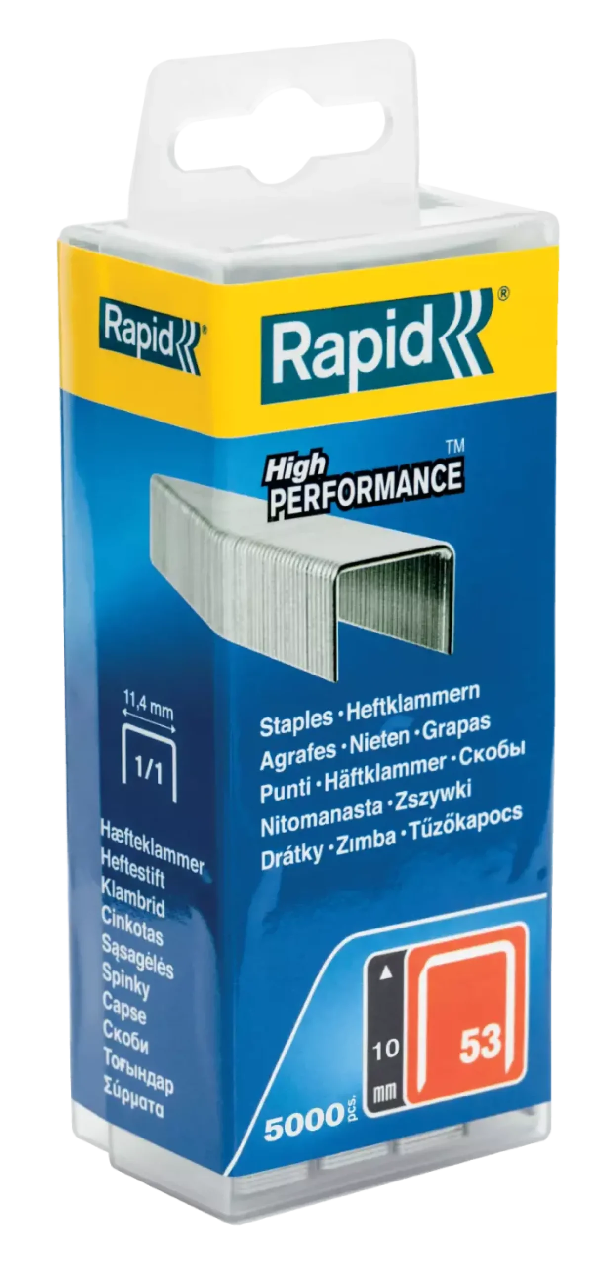 Rapid Dundraadnieten - 53/10mm - gegalvaniseerd - 5000st in FSC box