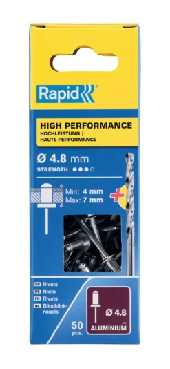 Rapid 5000387 High Performance Blindklinknagels - 4,8 x 10mm (50st)