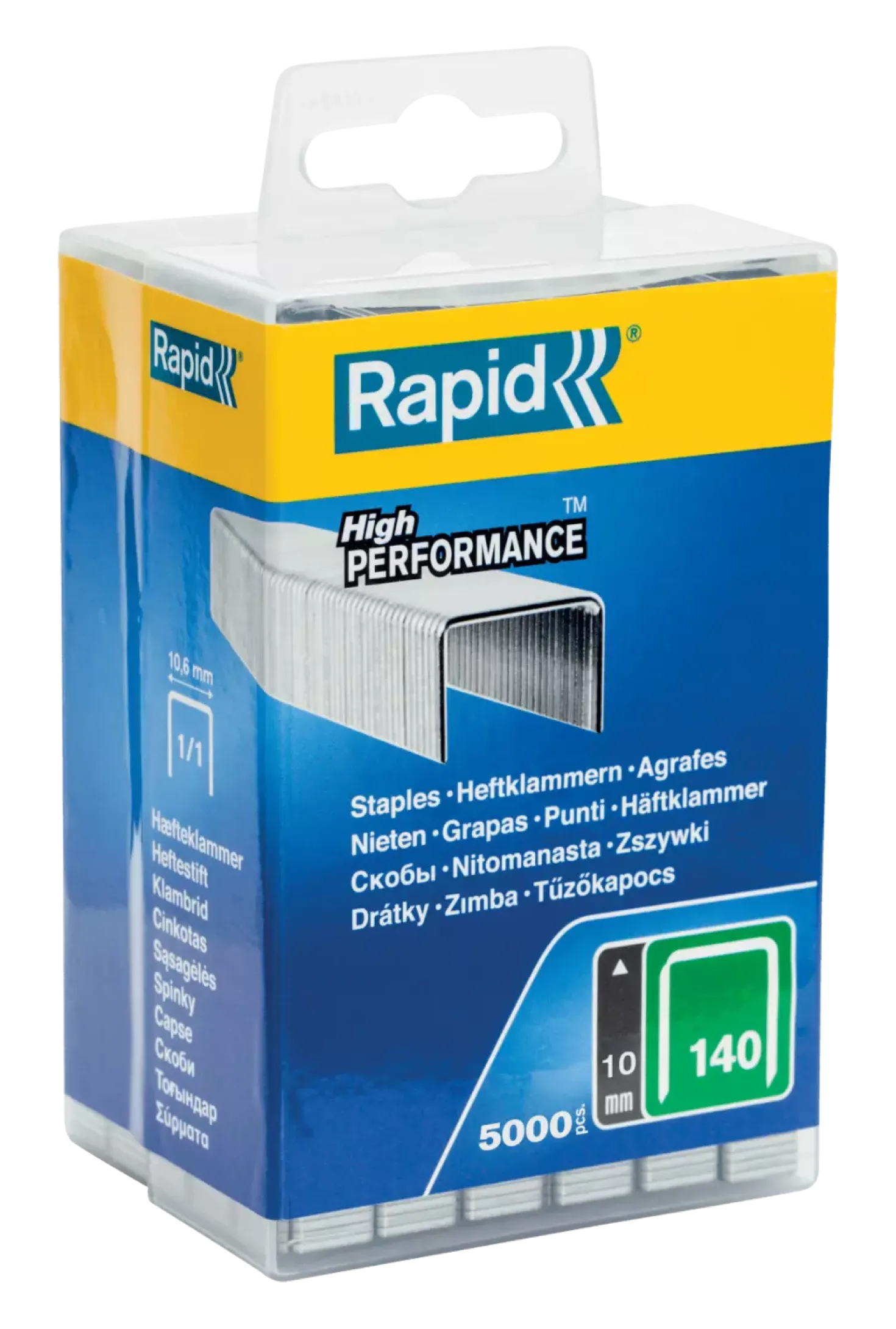 Rapid Vlakdraadnieten - 140/10mm - gegalvaniseerd - 5000st in FSC box