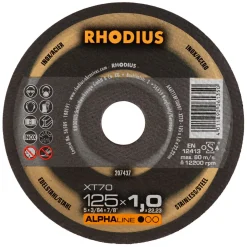 Rhodius ALPHALine I XT70 Doorslijpschijf - Extra dun - 125 x 22,23 x 1mm - RVS/Staal (100st)