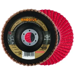 Rhodius 208746 Ceramicon Jumbo Speed Lamellenslijpschijf (10 stuks) - K40 - 125 x 22,23mm - RVS/Staal