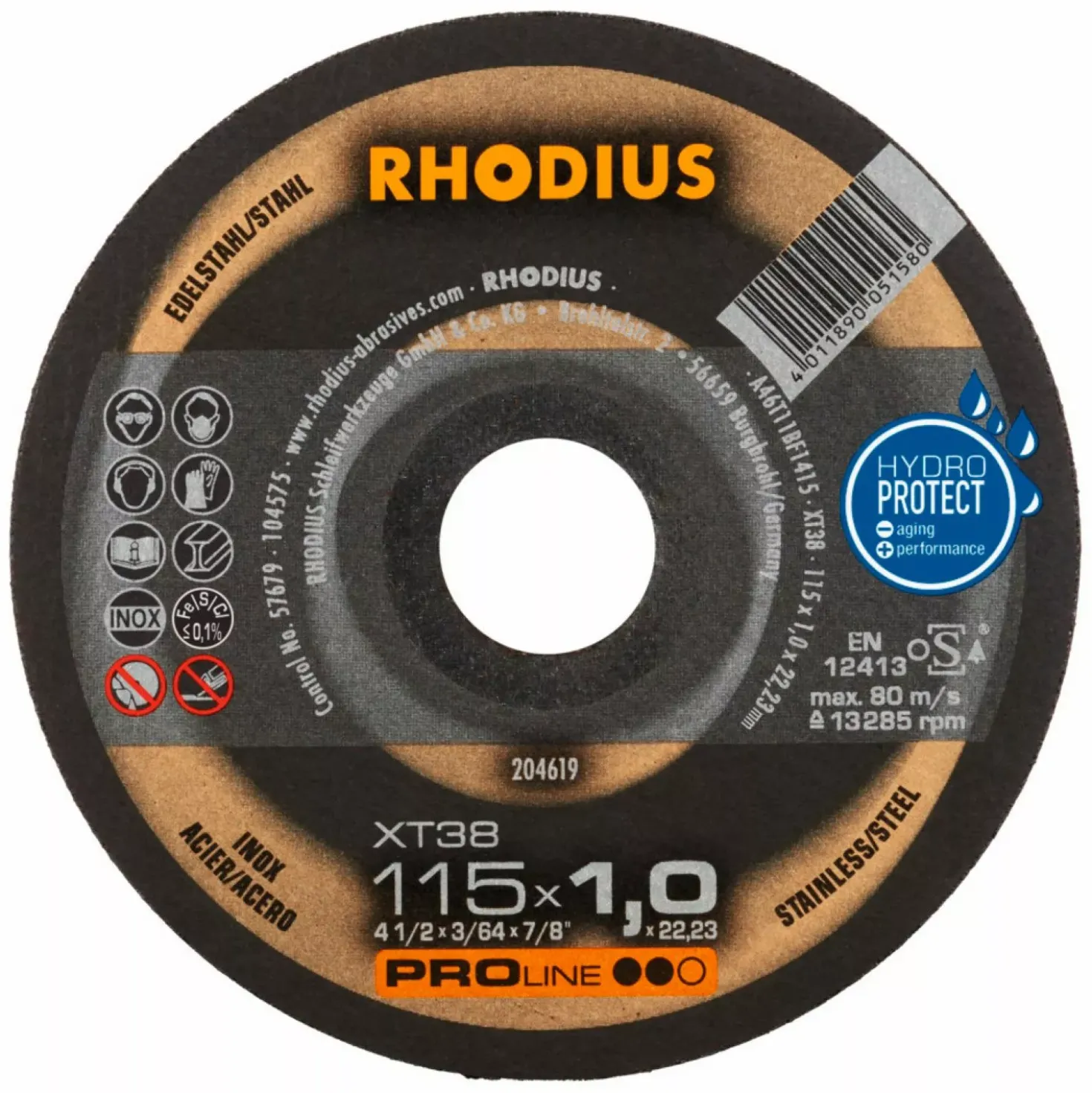 Rhodius 210747 XT38 Pack PROline ll Doorslijpschijf extra dun 125x1,0x22,23 (10 st)