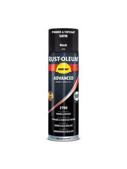 Rust-Oleum Hard Hat Advanced Spuitbus Zijdeglans - RAL 9005 gitzwart - 0,5L