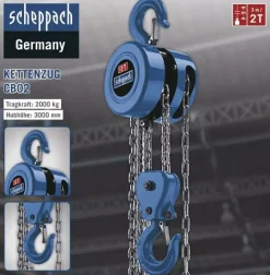 Scheppach CB02 Katrol kettingtakel - 2000kg