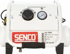 Senco AC8305 Compressor - Geluidsarm - 350W - 9 bar - 5L - 33L/m